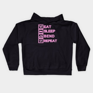 Acrobat Shirt | Eat Sleep Bend Repeat Exercise Training Kids Hoodie